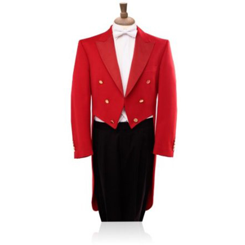 Men Formal Wear Black And White - مجموعة معطف سهرة حمراء | بدلات
