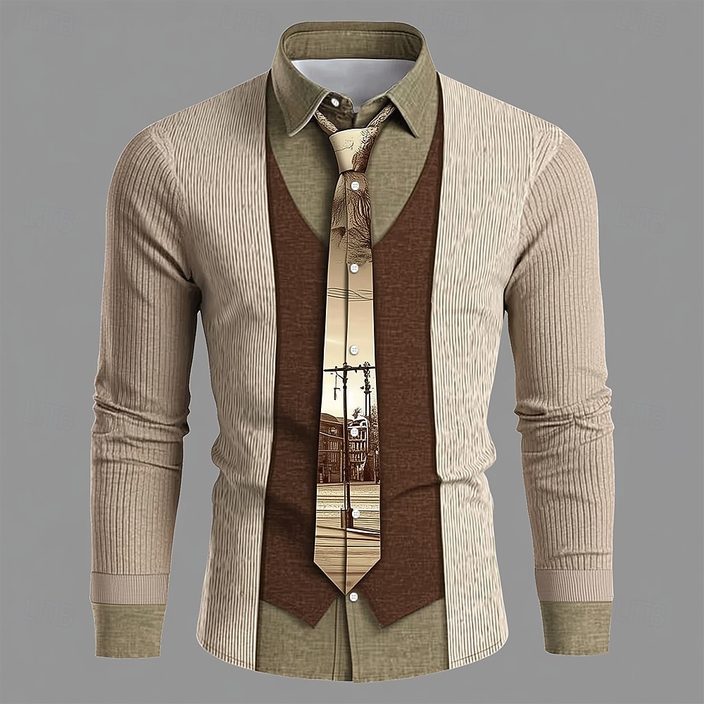 Unique Men'S Formal Wear - معطف رجالي مزيف ثلاثي الأبعاد مطبوع