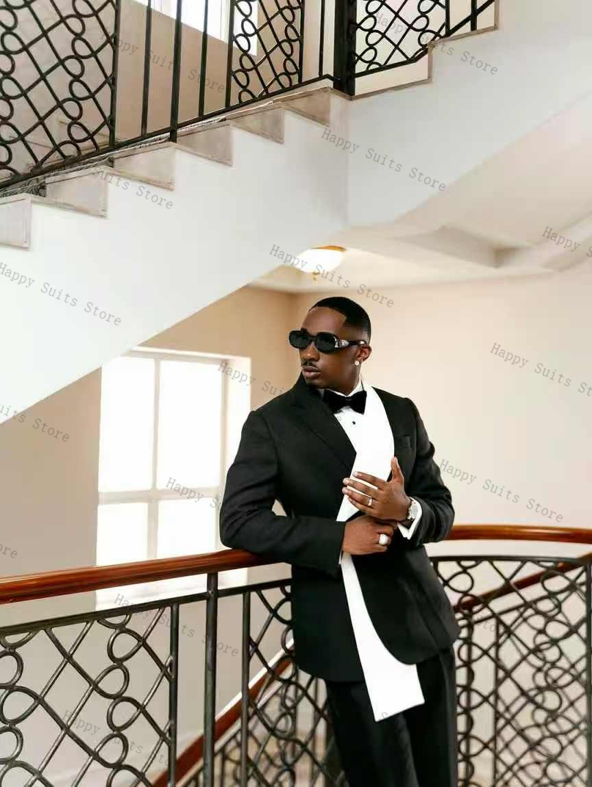 Men Formal Wear Black And White - بدلة رجالية سوداء وبيضاء مكونة من