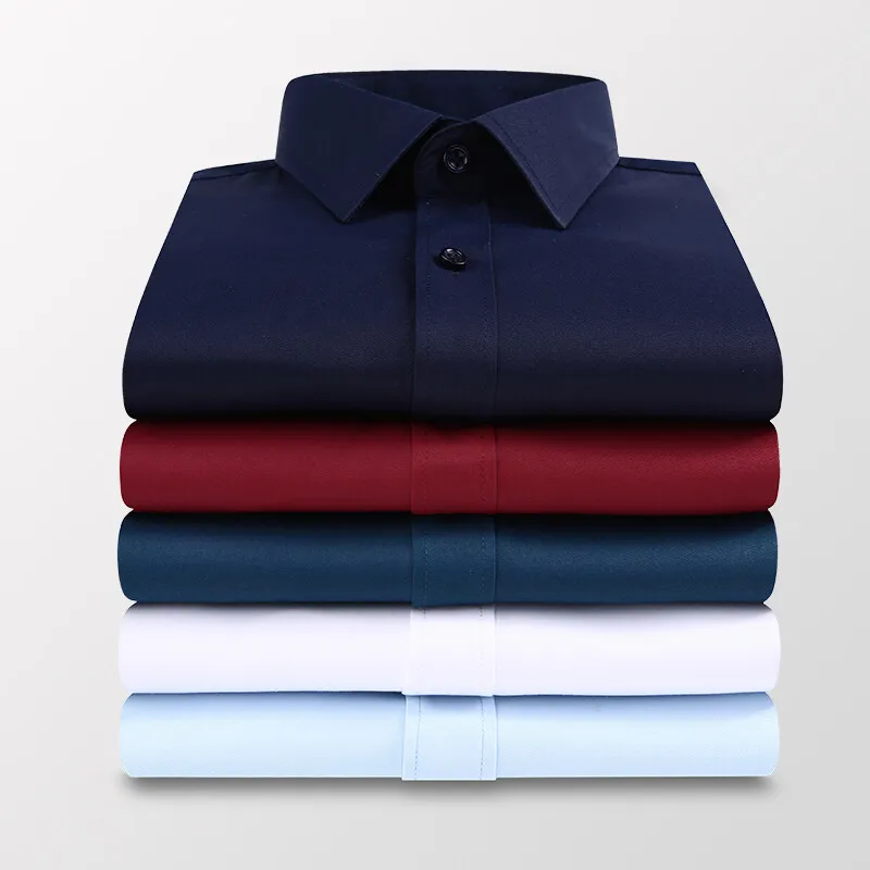 Men Formal Wear Black And White - قمصان رجالية جديدة بأكمام طويلة لعام