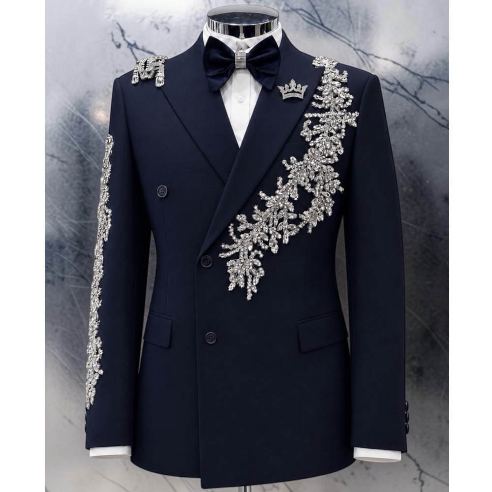 Unique Men'S Formal Wear - بدلة رجالية بتصميم فريد مزينة بالخرز