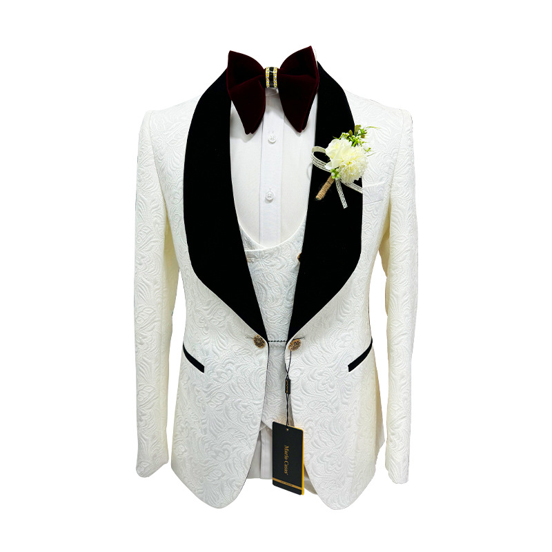 Men Formal Wear Wedding - Thorndike بدل زفاف رجالي جاكار أبيض