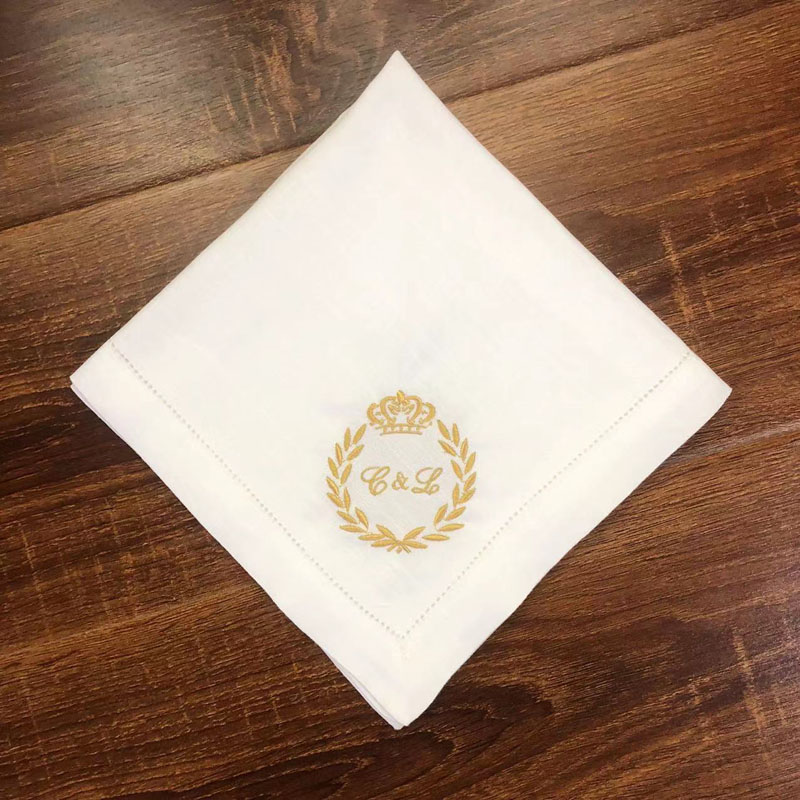 Monogrammed Handkerchief - شخصية مشبك و مشبك التخصيص ،