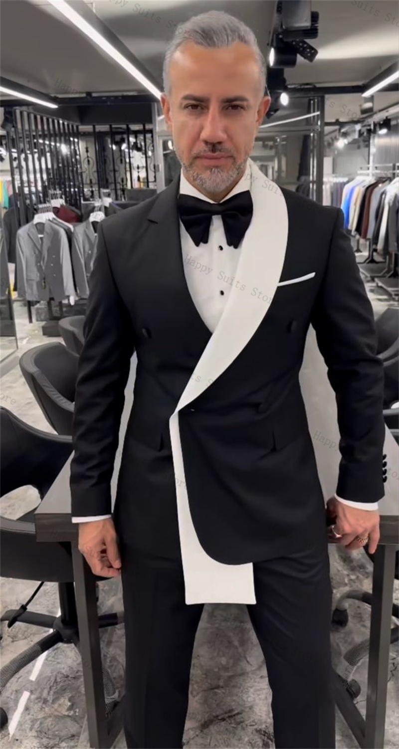 Men Formal Wear Black And White - أسود أبيض الرجال البدلة مجموعة 2