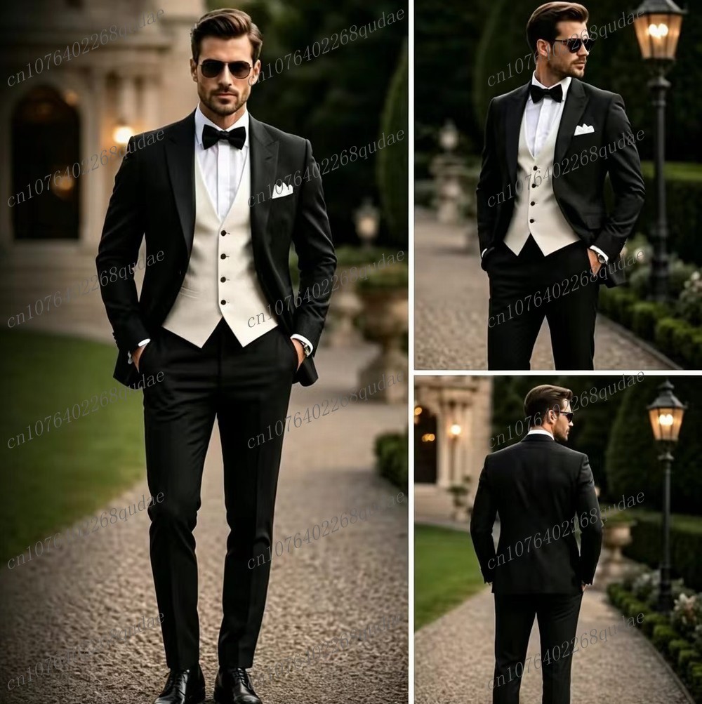 بدلة رسمية للرجال باللونين الأ - مراجعة Men Formal Wear Black And White وسعره