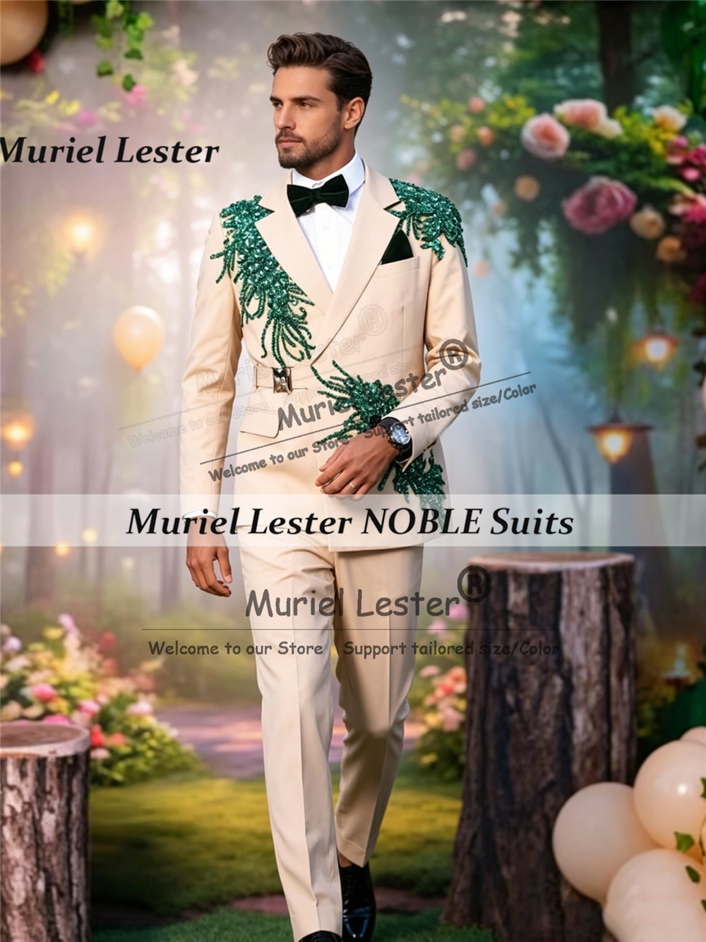 بدلة رجالية مخصصة مزينة بالخرز - مراجعة Unique Men'S Formal Wear وسعره