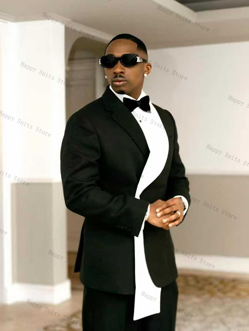 بدلة رجالية سوداء وبيضاء مكونة - مراجعة Men Formal Wear Black And White وسعره
