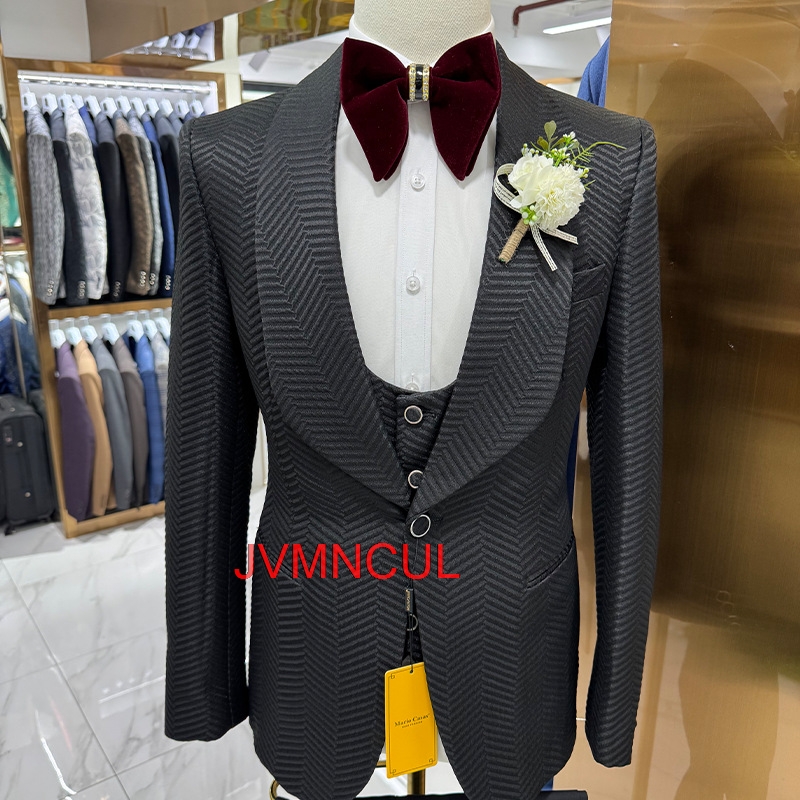بدلة رجالية عصرية من 3 قطع بقص - مراجعة Men'S Formal Wear For Reception وسعره