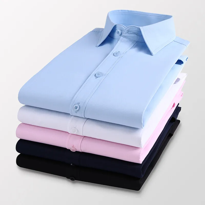 قمصان رجالية جديدة بأكمام طويل - مراجعة Men Formal Wear Black And White وسعره