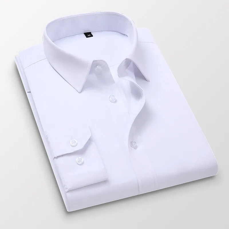 قمصان رجالية جديدة بأكمام طويل - مراجعة Men Formal Wear Black And White وسعره