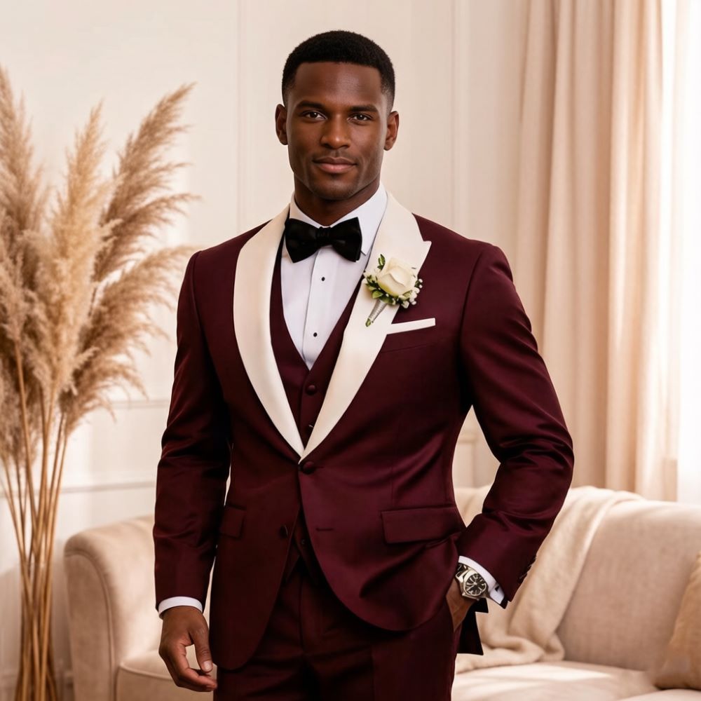 بدلة رجالية رسمية من 3 قطع بيا - مراجعة Men'S Formal Wear For Reception وسعره