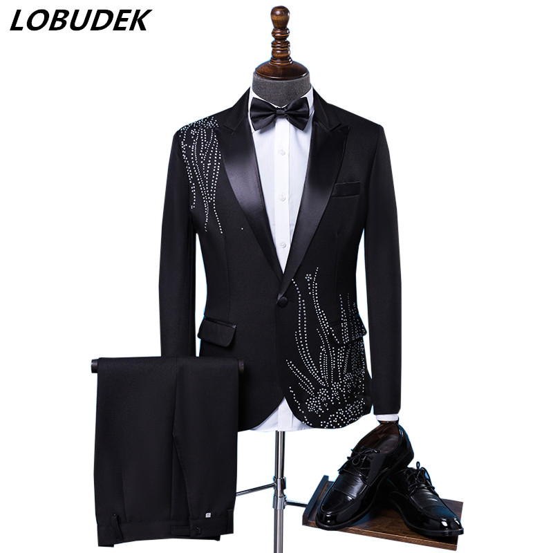 بدلة رسمية رجالية ضيقة مع سترة - مراجعة Men Formal Wear Black And White وسعره