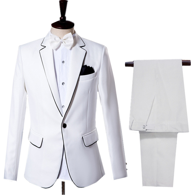بدلة رجالية بيضاء جديدة للأعما - مراجعة Men Formal Wear Black And White وسعره