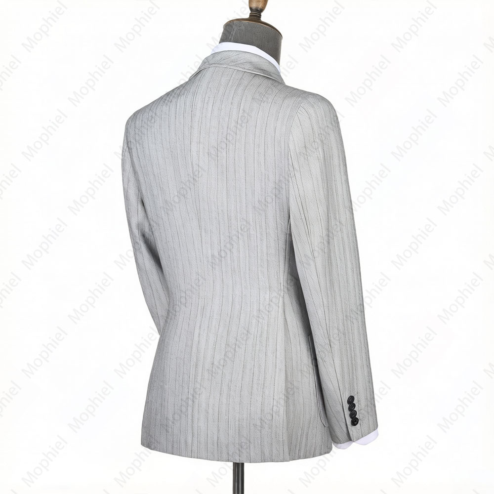 بدلة رجالية رمادية فاتحة من مو - مراجعة Men Formal Wear Wedding وسعره