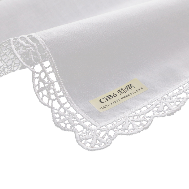 مناديل دانتيل بيضاء D003 من ال - مراجعة Monogrammed Handkerchief وسعره