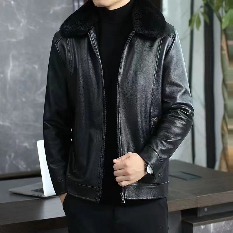 معطف شتوي من الجلد للرجال بتصم - مراجعة Men Formal Wear Design وسعره