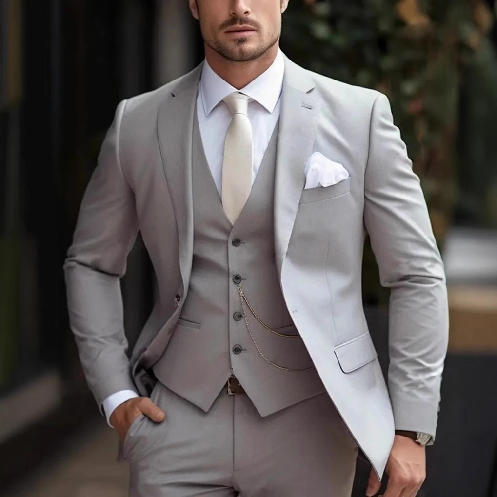 بدلة رجالية رسمية وردية من 3 ق - مراجعة Men'S Formal Wear For Reception وسعره