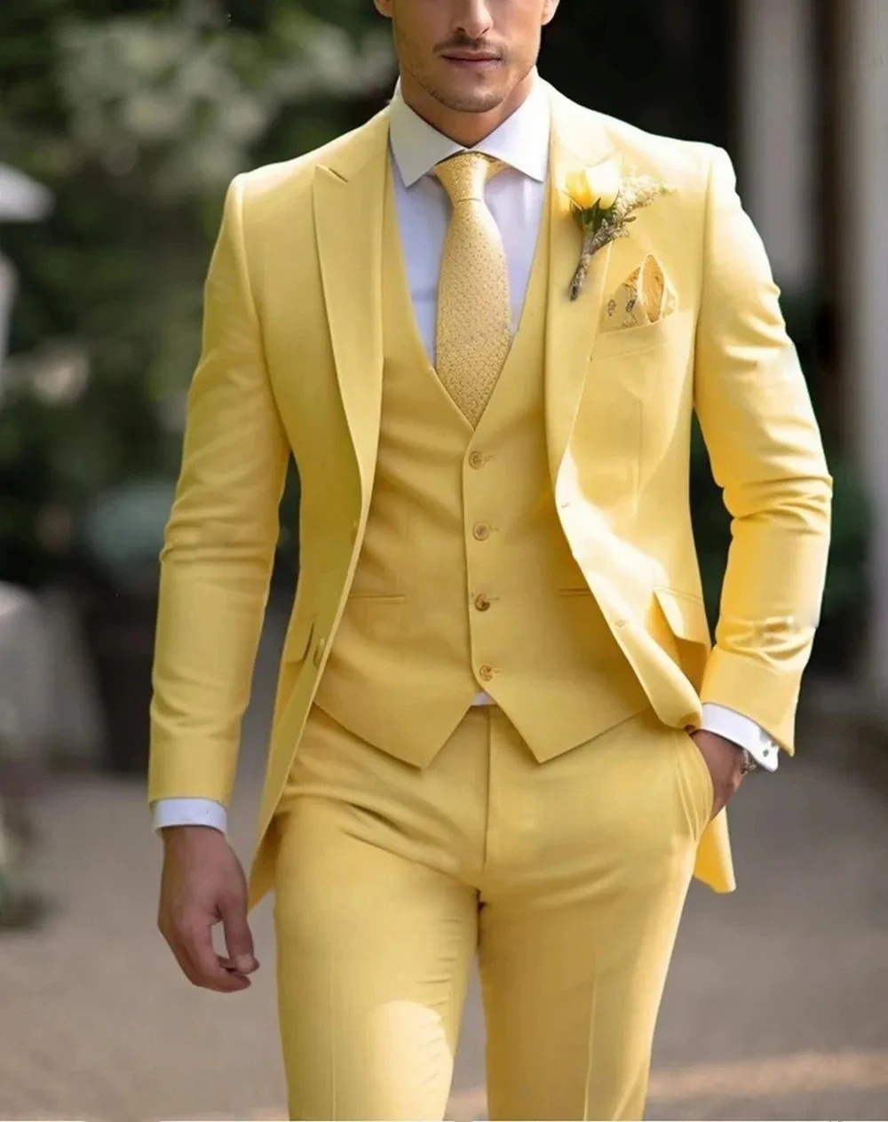 بدلة رجالية رسمية وردية من 3 ق - مراجعة Men'S Formal Wear For Reception وسعره