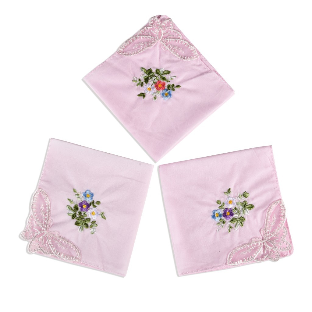 3 قطع الفاخرة القطن النساء بال - مراجعة Monogrammed Handkerchief وسعره