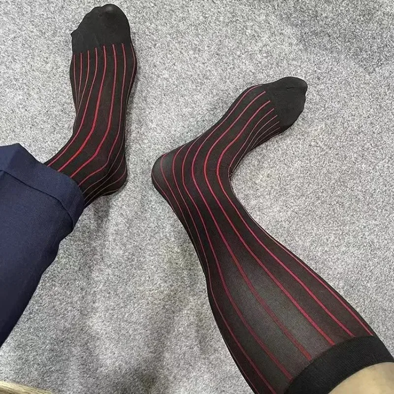 جوارب رجالية مخططة رقيقة للغاي - مراجعة Men'S Formal Attire وسعره