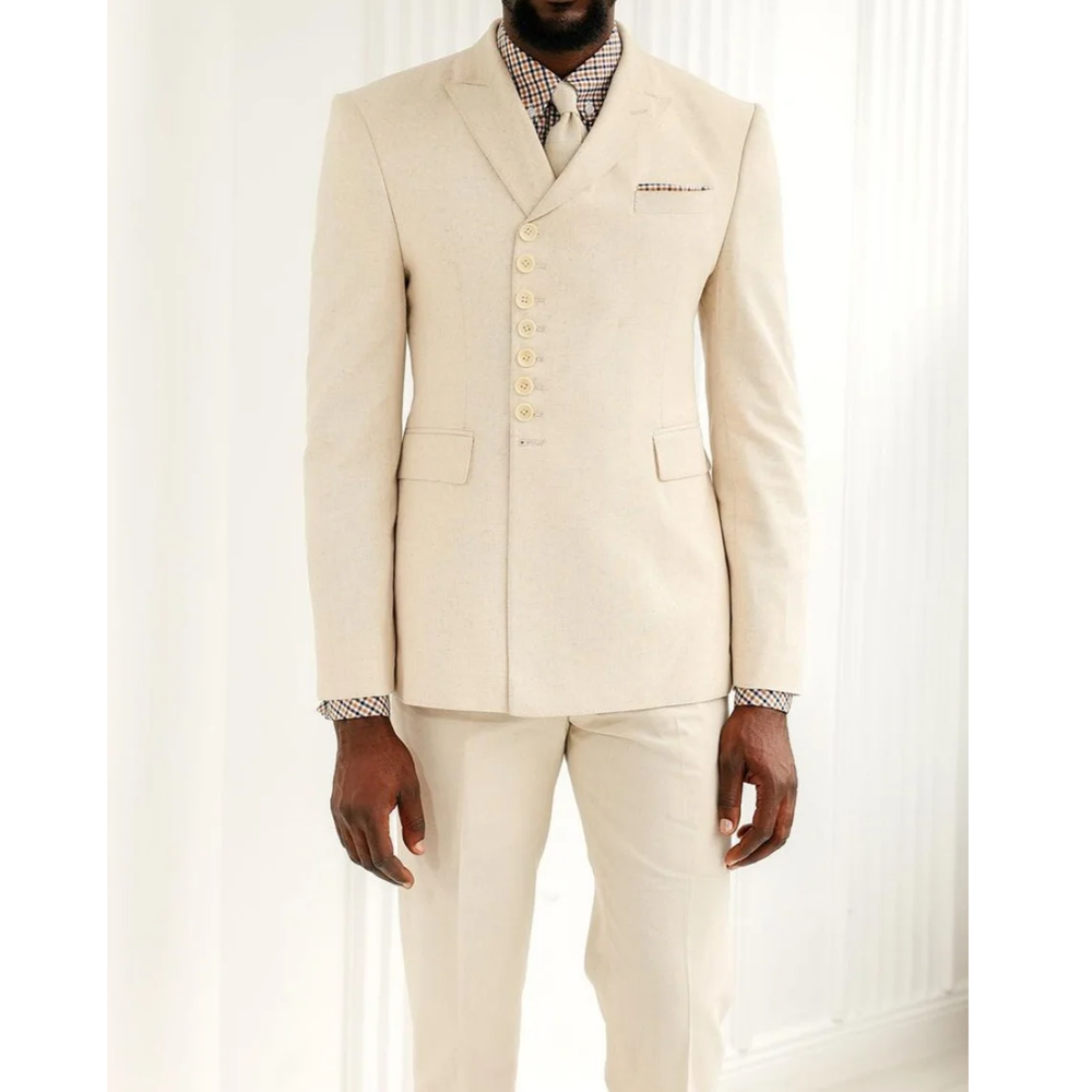 طقم بدلة رجالي بصدر واحد بقصة  - مراجعة Unique Men'S Formal Wear وسعره