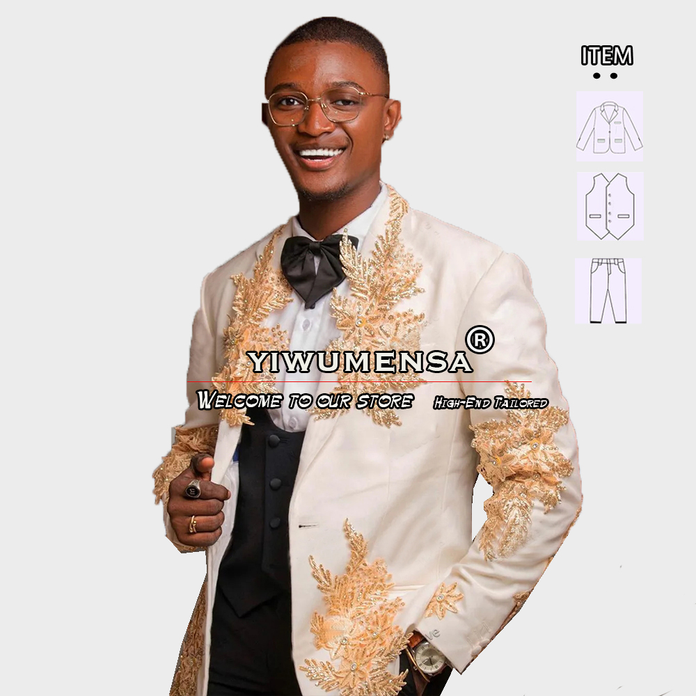 تخصيص 3 قطع الدعاوى الرجال ملا - مراجعة Men Formal Wear Wedding وسعره