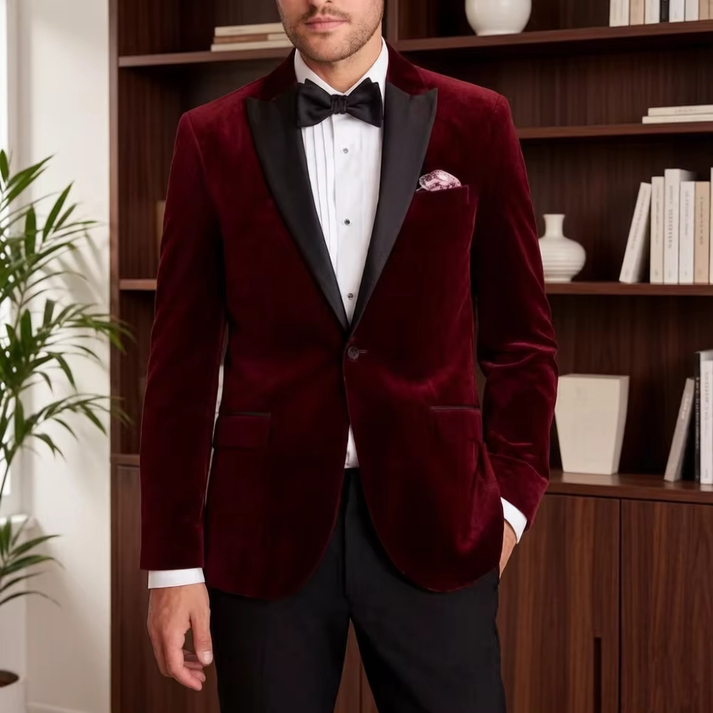 بدلة بليزر مخملية رسمية للرجال - مراجعة Men'S Formal Wear For Reception وسعره